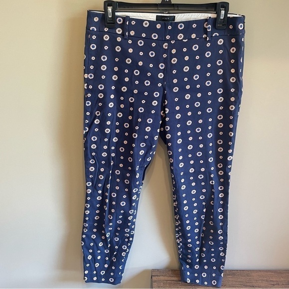 J. Crew Navy Foulard Print Minnie Pants 4 - Picture 3 of 10